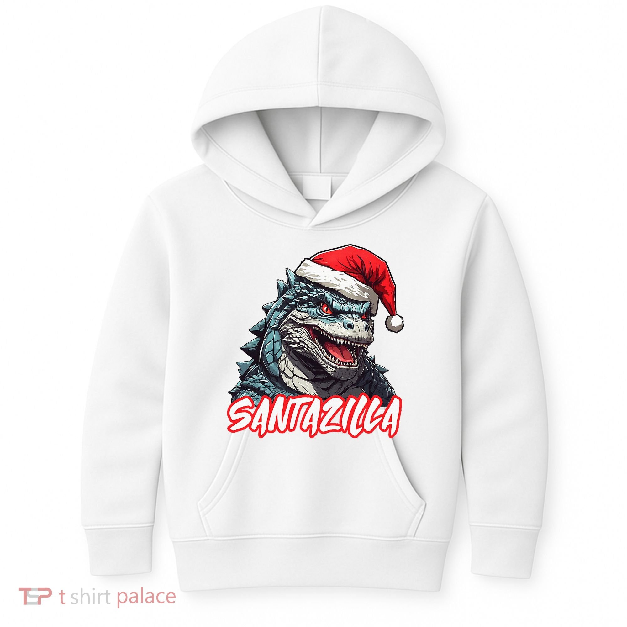 Santazilla Japanese Monster Kaiju Christmas Kids Hoodie