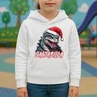 Santazilla Japanese Monster Kaiju Christmas Kids Hoodie thumb 3