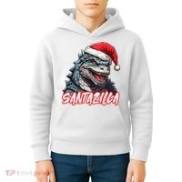 Santazilla Japanese Monster Kaiju Christmas Kids Hoodie thumb 4
