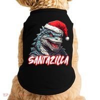 Santazilla Japanese Monster Kaiju Christmas Doggie Tank thumb 0