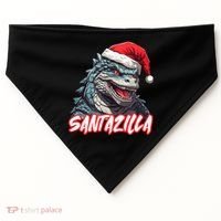 Santazilla Japanese Monster Kaiju Christmas USA-Made Doggie Bandana thumb 0