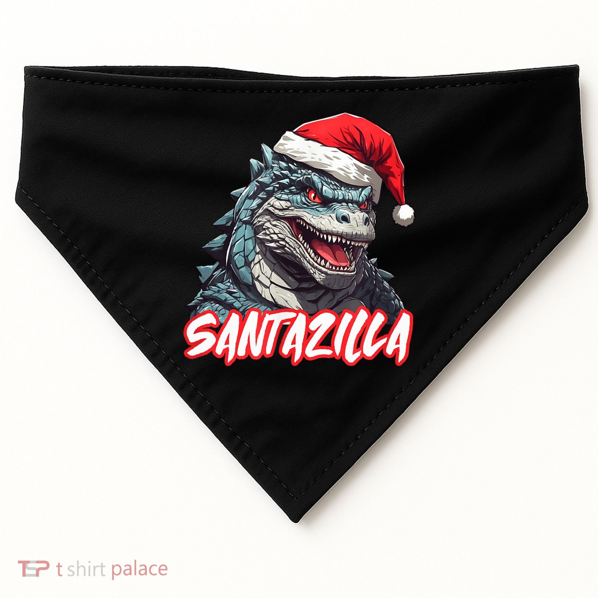 Santazilla Japanese Monster Kaiju Christmas USA-Made Doggie Bandana