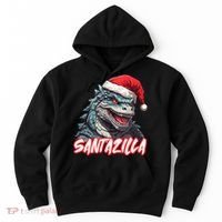 Santazilla Japanese Monster Kaiju Christmas Hoodie thumb 0