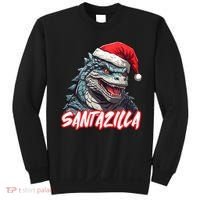 Santazilla Japanese Monster Kaiju Christmas Sweatshirt thumb 0