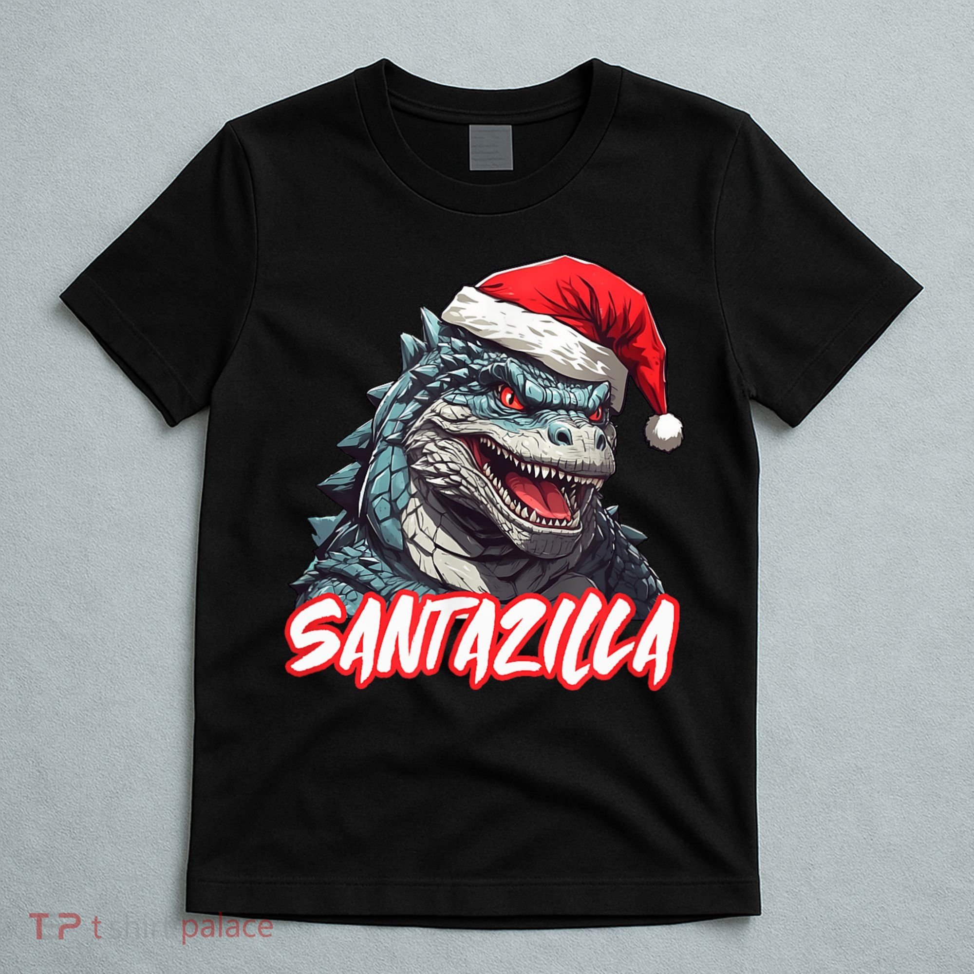 Santazilla Japanese Monster Kaiju Christmas T-Shirt