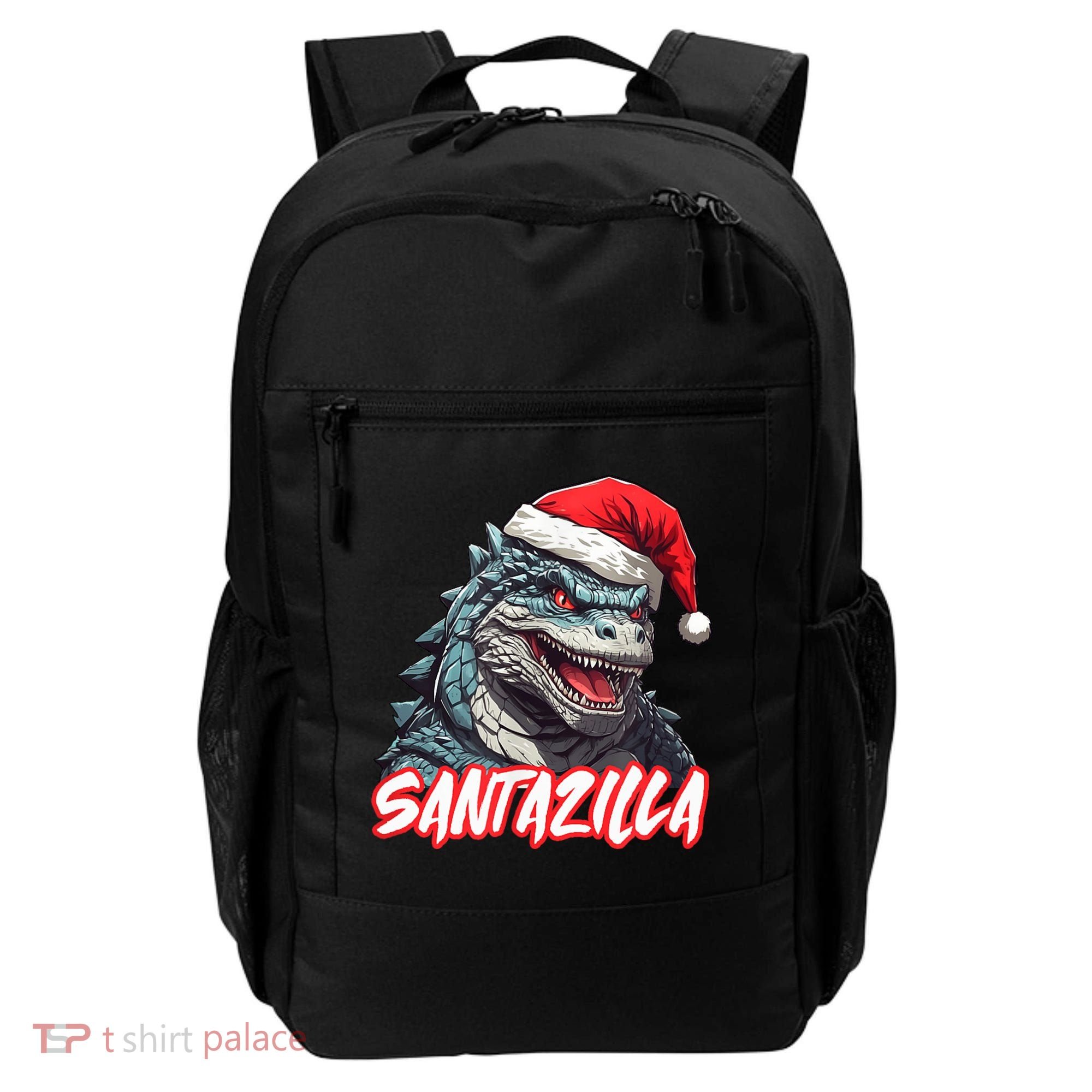 Santazilla Japanese Monster Kaiju Christmas Backpack