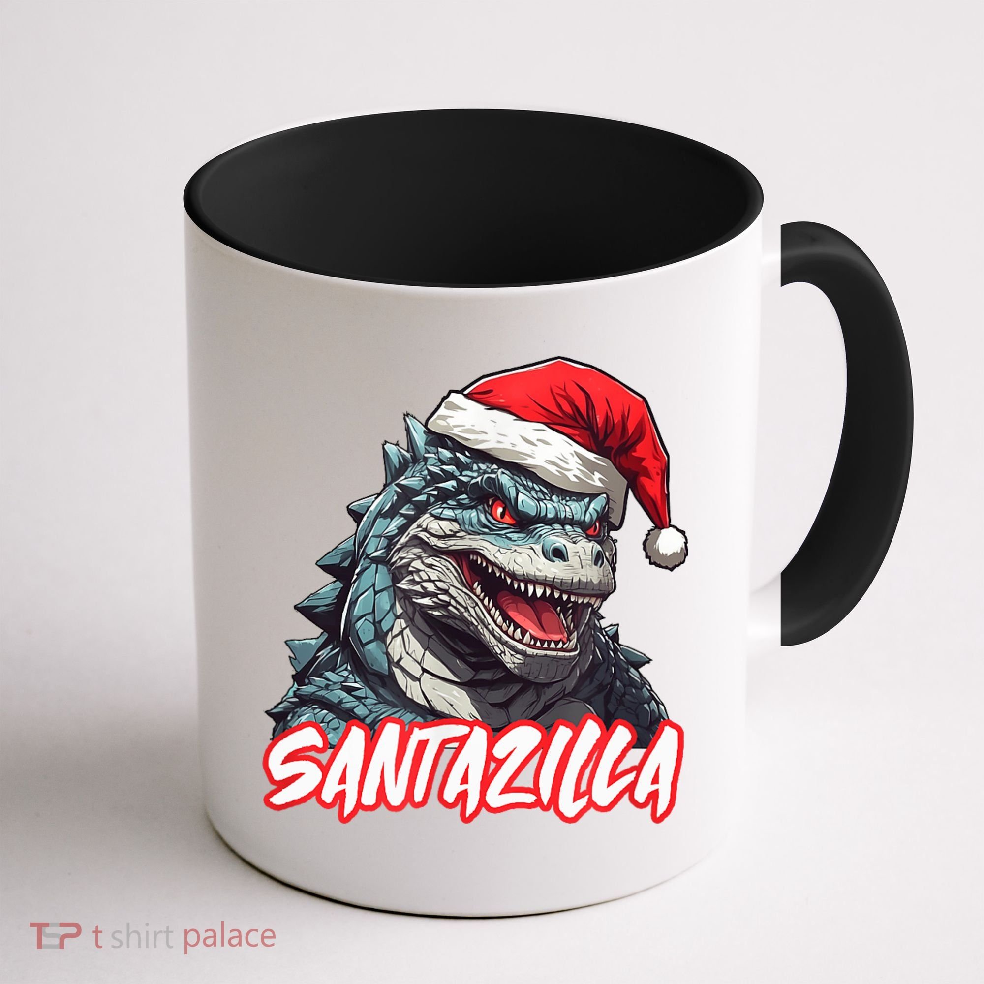 Santazilla Japanese Monster Kaiju Christmas Coffee Mug