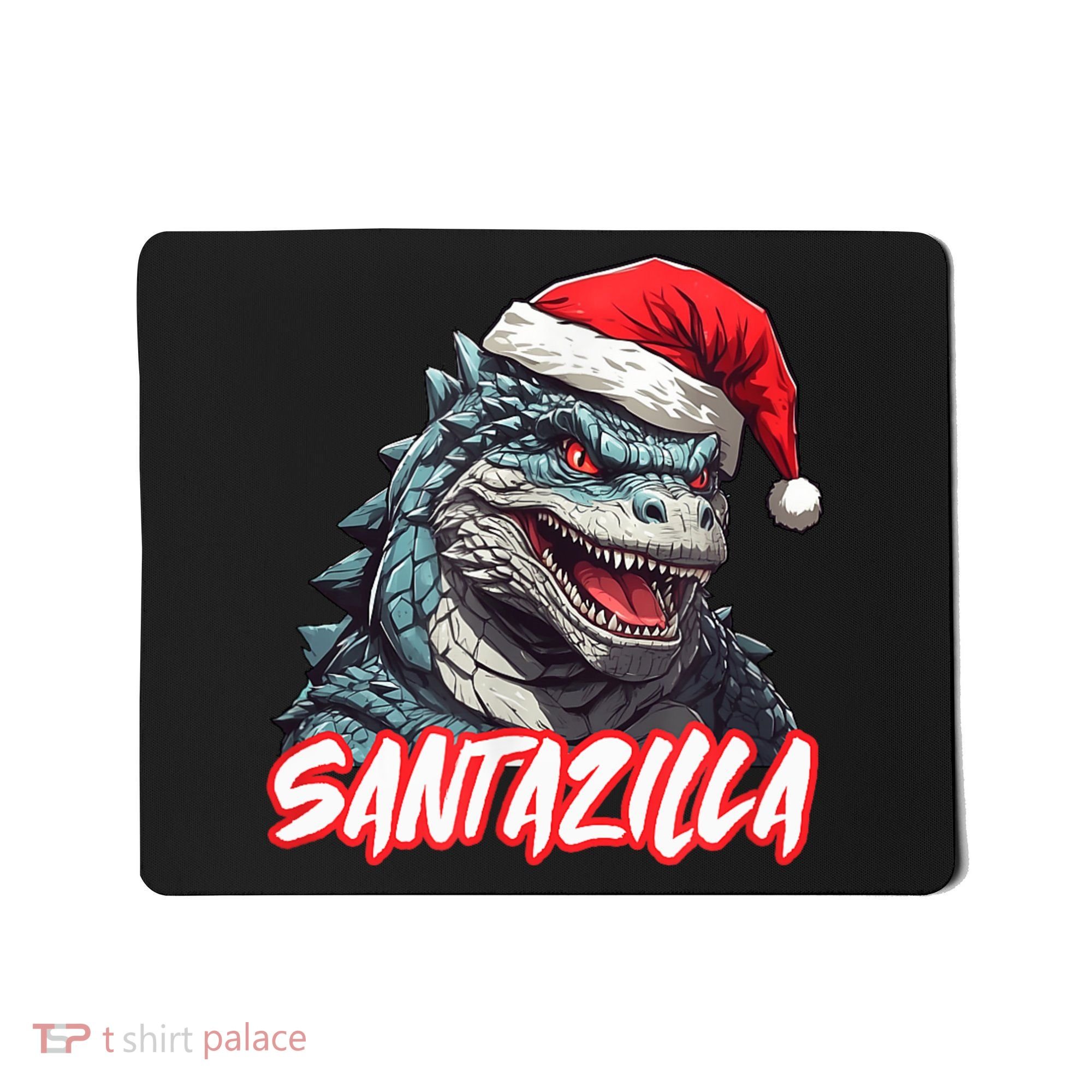 Santazilla Japanese Monster Kaiju Christmas Mousepad