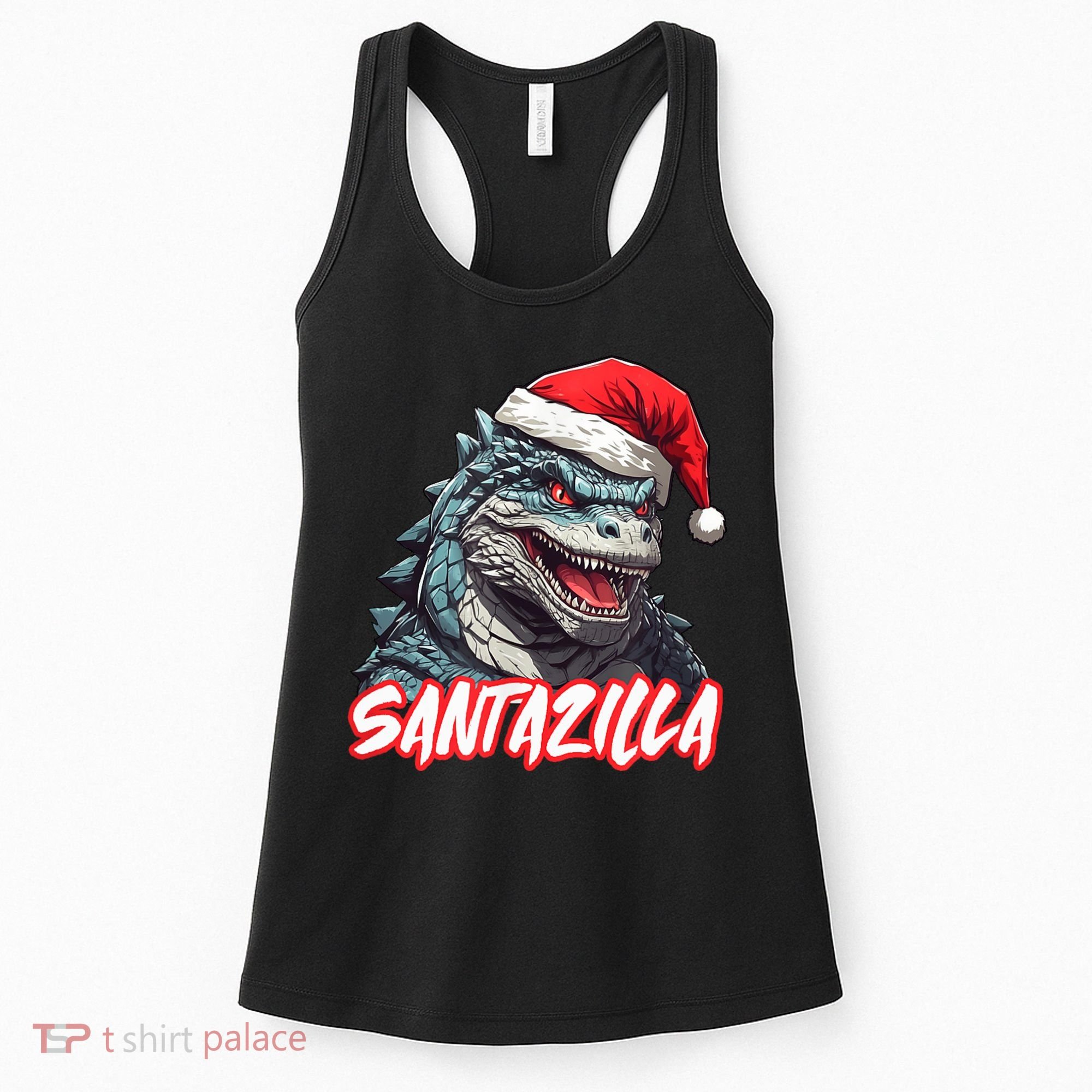 Santazilla Japanese Monster Kaiju Christmas Women's Tank Top