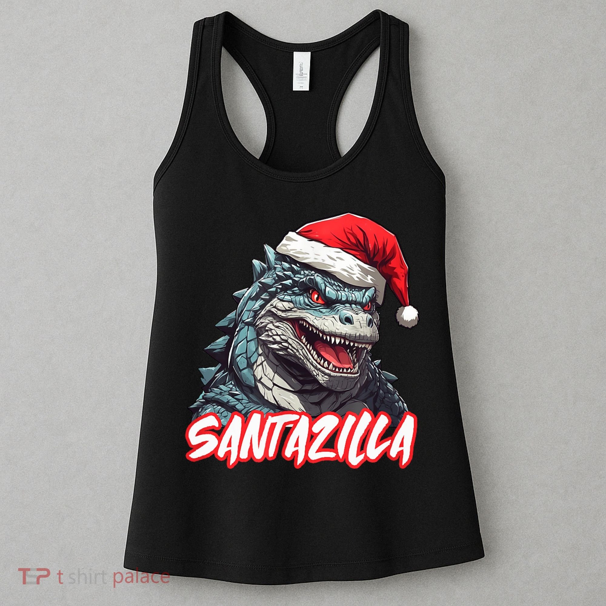 Santazilla Japanese Monster Kaiju Christmas Women's Tank Top