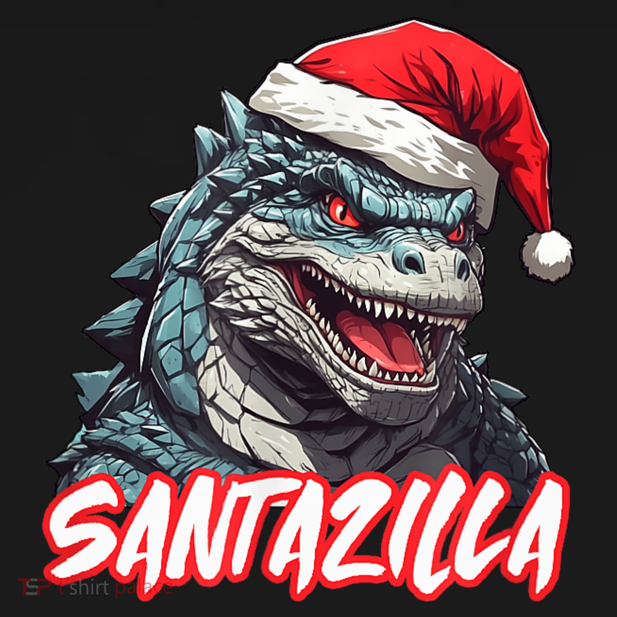 Santazilla Japanese Monster Kaiju Christmas Women's Tank Top