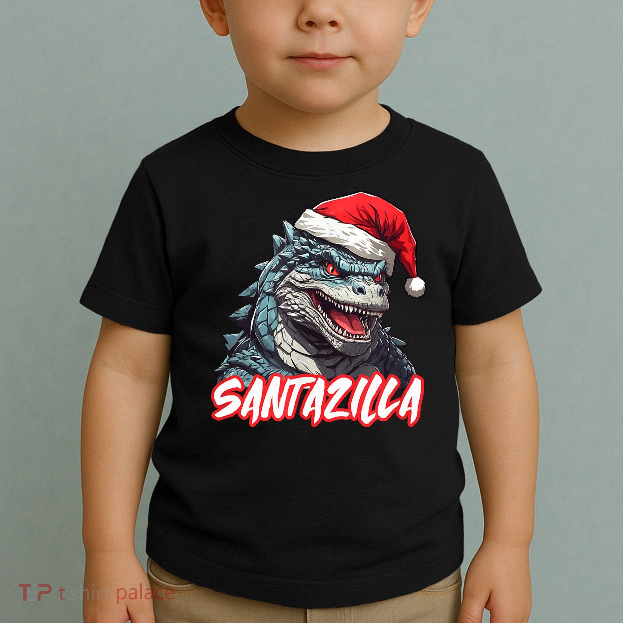 Santazilla Japanese Monster Kaiju Christmas Toddler T-Shirt