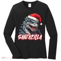 Santazilla Japanese Monster Kaiju Christmas Women's Long Sleeve Shirt thumb 0