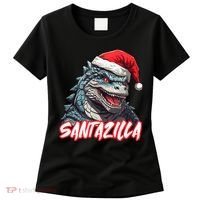 Santazilla Japanese Monster Kaiju Christmas Women's T-Shirt thumb 0
