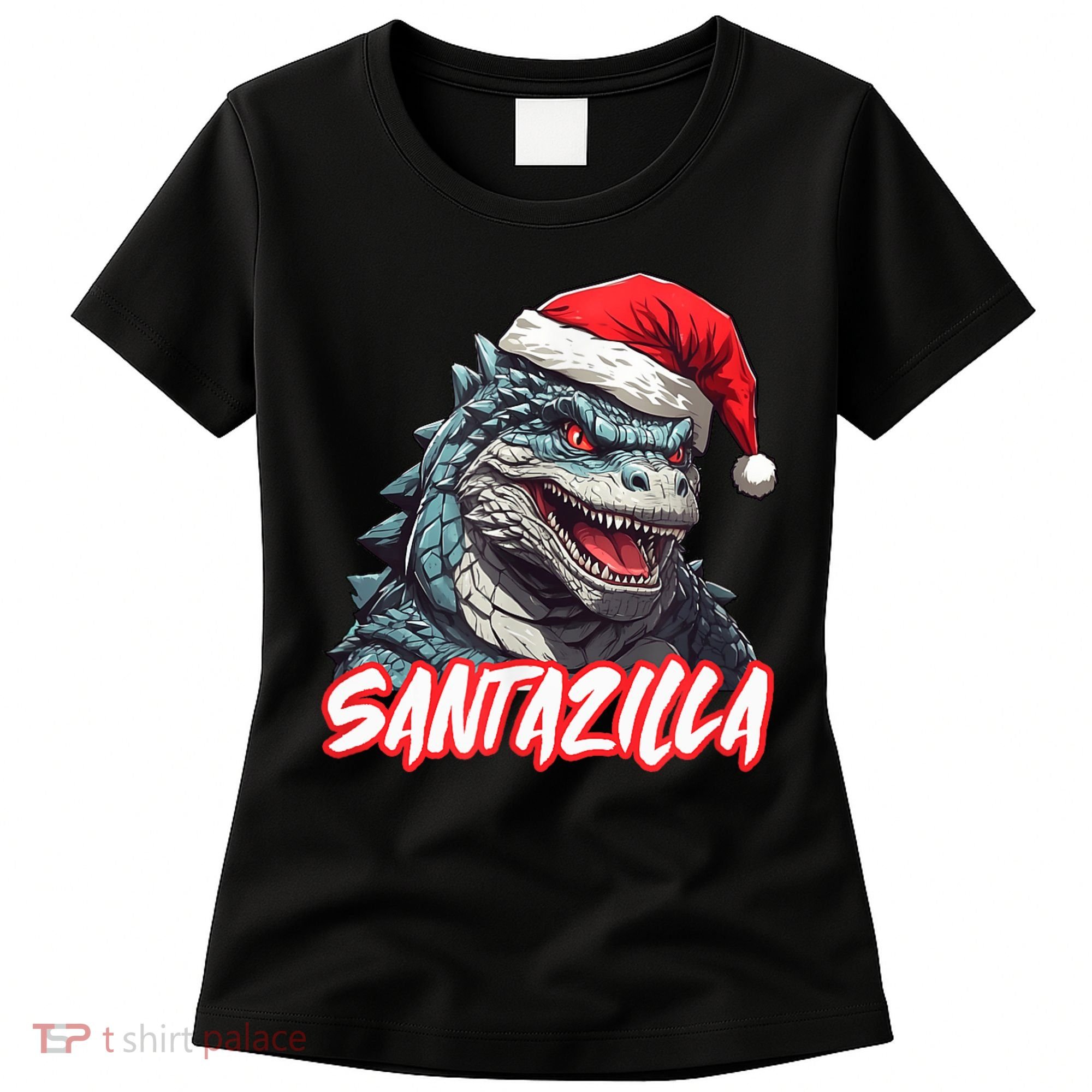 Santazilla Japanese Monster Kaiju Christmas Women's T-Shirt