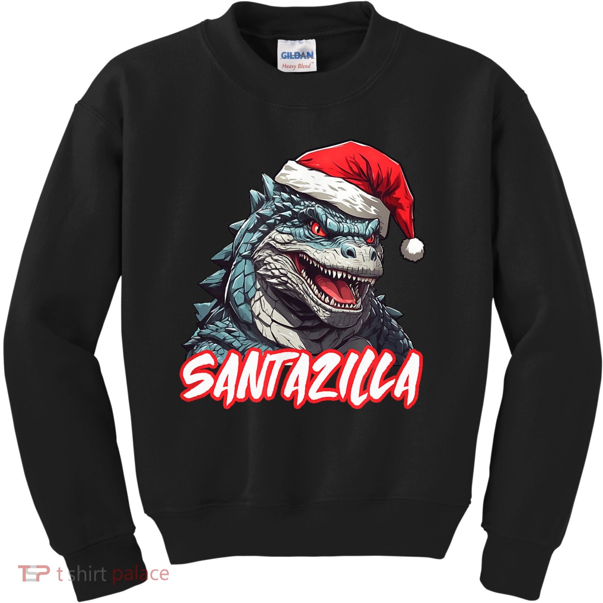 Santazilla Japanese Monster Kaiju Christmas Kids Sweatshirt