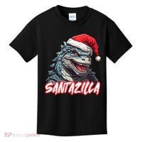 Santazilla Japanese Monster Kaiju Christmas Kids T-Shirt thumb 0