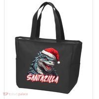 Santazilla Japanese Monster Kaiju Christmas Tote Bag thumb 3