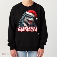 Santazilla Japanese Monster Kaiju Christmas Women's Sweatshirt thumb 0