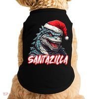 Santazilla Japanese Monster Kaiju Christmas Doggie Tank thumb 0
