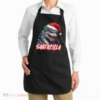 Santazilla Japanese Monster Kaiju Christmas Apron thumb 2