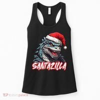 Santazilla Japanese Monster Kaiju Christmas Women's Tank Top thumb 0