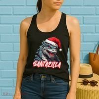 Santazilla Japanese Monster Kaiju Christmas Women's Tank Top thumb 2