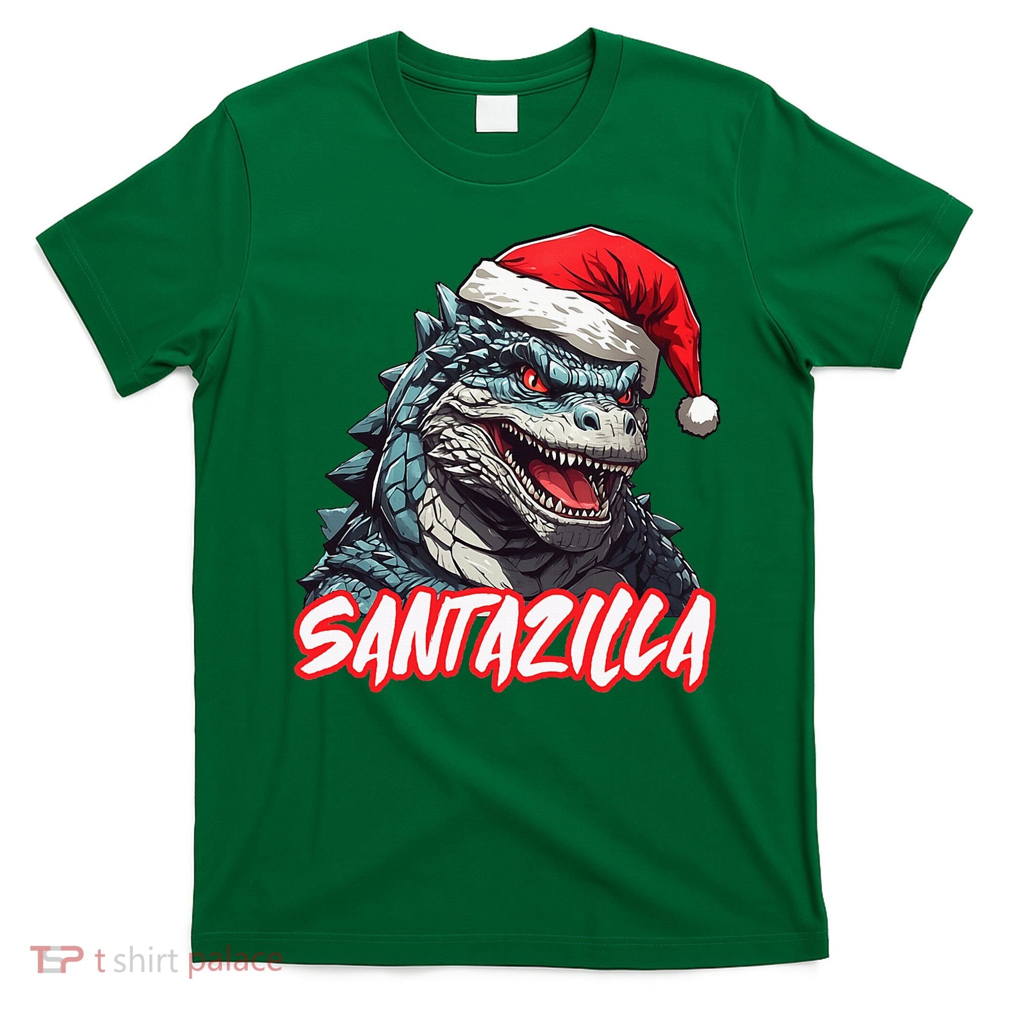Santazilla Japanese Monster Kaiju Christmas T-Shirt
