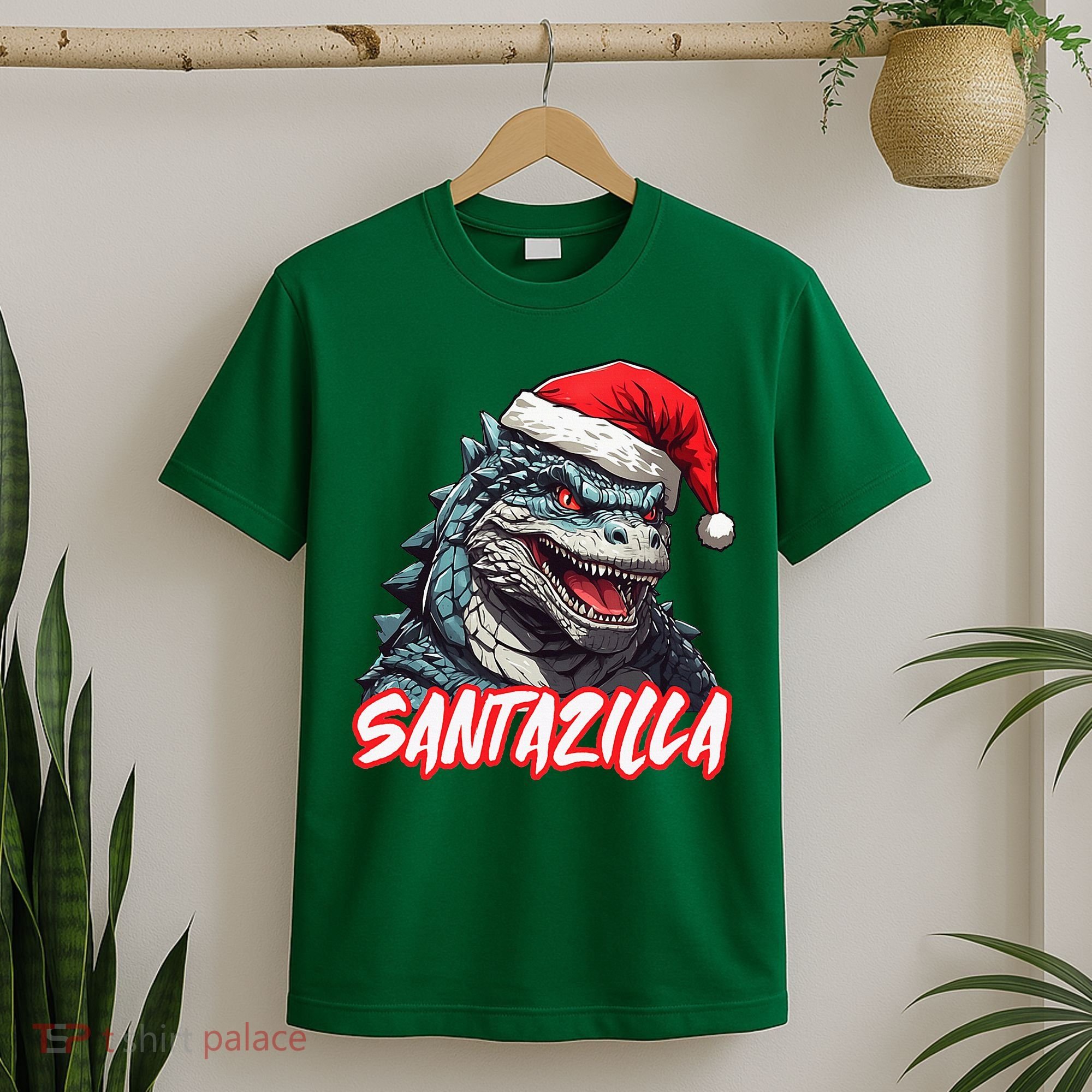 Santazilla Japanese Monster Kaiju Christmas T-Shirt