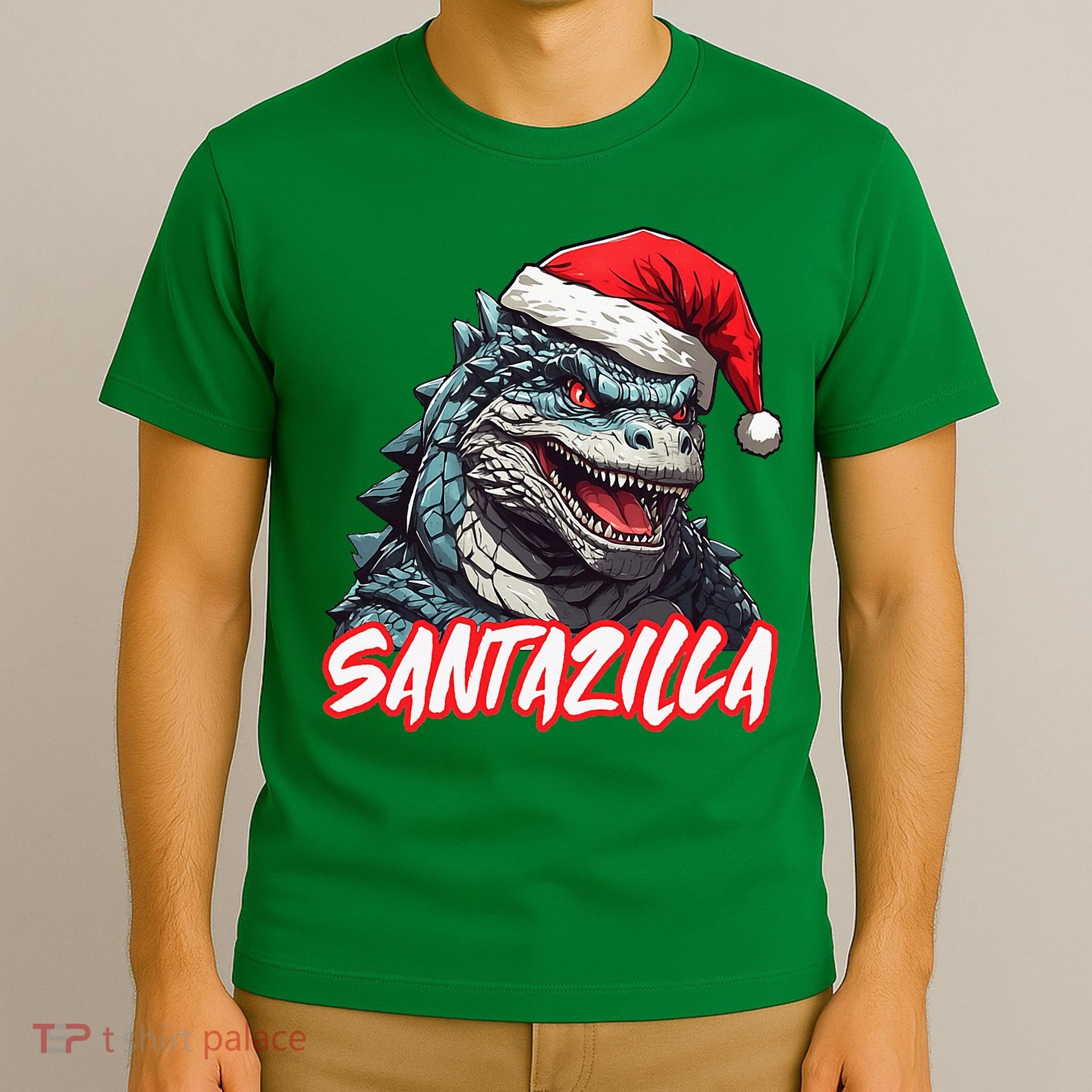 Santazilla Japanese Monster Kaiju Christmas T-Shirt