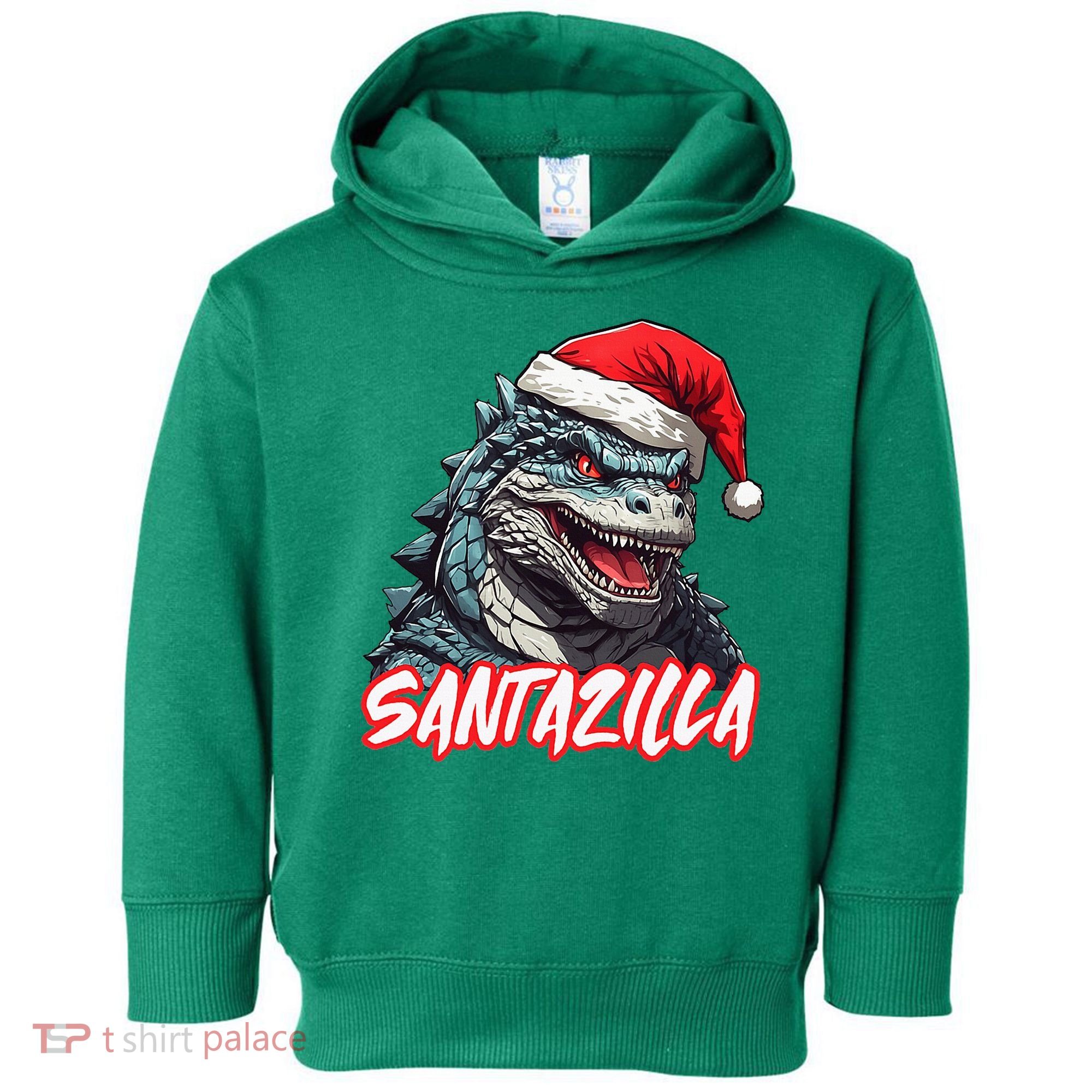 Santazilla Japanese Monster Kaiju Christmas Toddler Hoodie