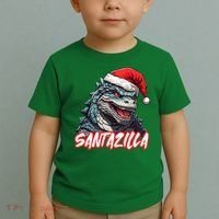 Santazilla Japanese Monster Kaiju Christmas Toddler T-Shirt thumb 2