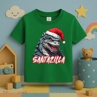 Santazilla Japanese Monster Kaiju Christmas Toddler T-Shirt thumb 3
