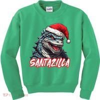 Santazilla Japanese Monster Kaiju Christmas Kids Sweatshirt thumb 0