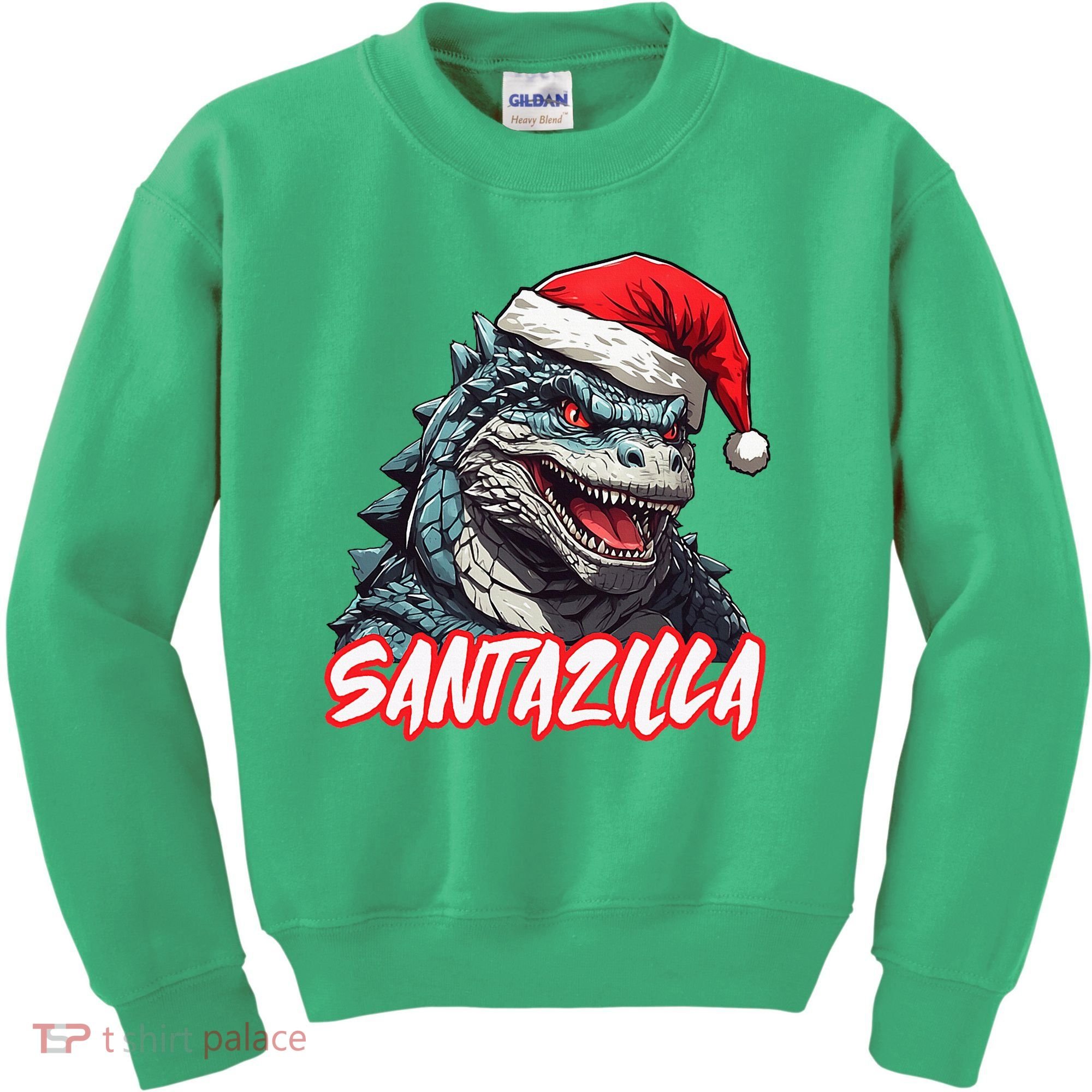 Santazilla Japanese Monster Kaiju Christmas Kids Sweatshirt