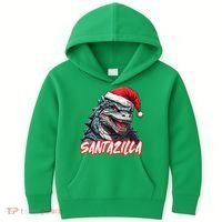 Santazilla Japanese Monster Kaiju Christmas Kids Hoodie thumb 0