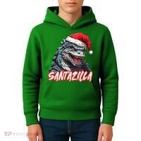 Santazilla Japanese Monster Kaiju Christmas Kids Hoodie thumb 4