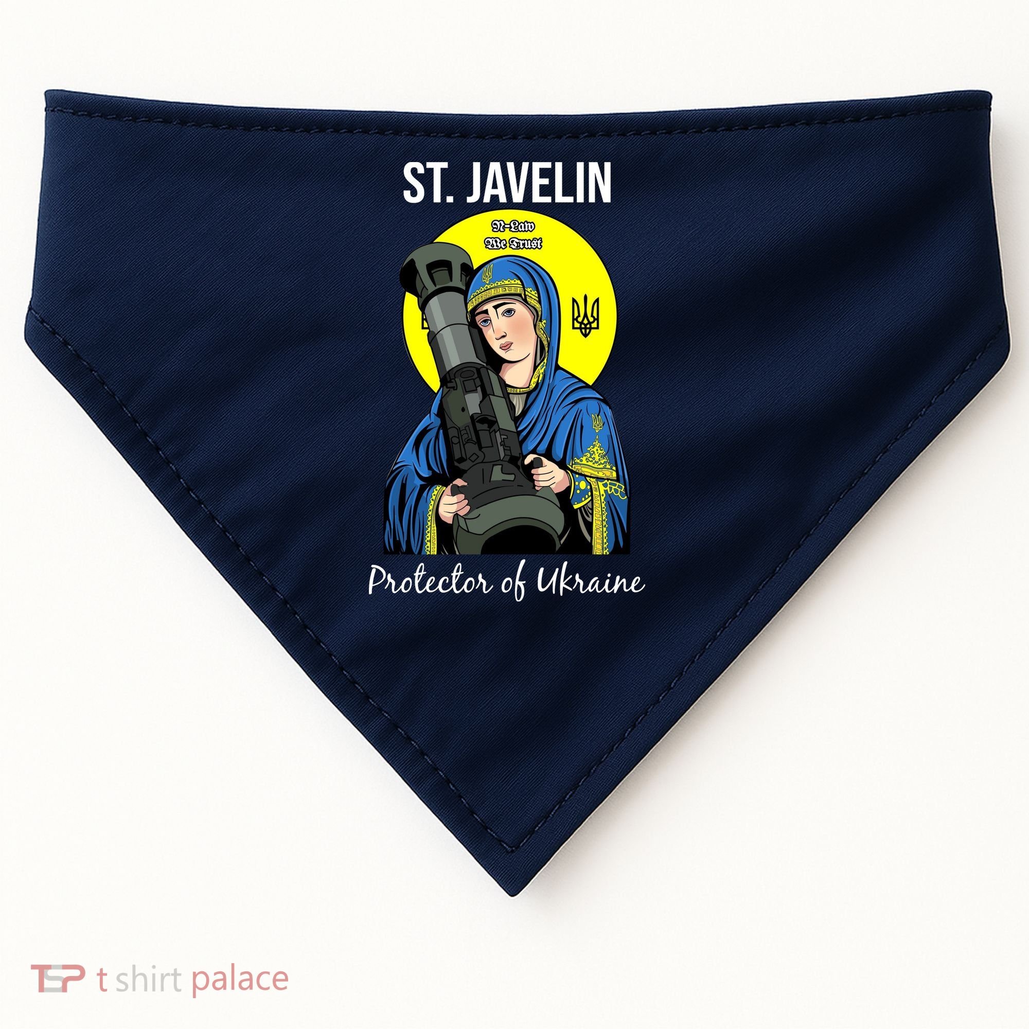 St. Javelin Protector Of Ukraine Support Stand With Ukraine USA-Made Doggie Bandana