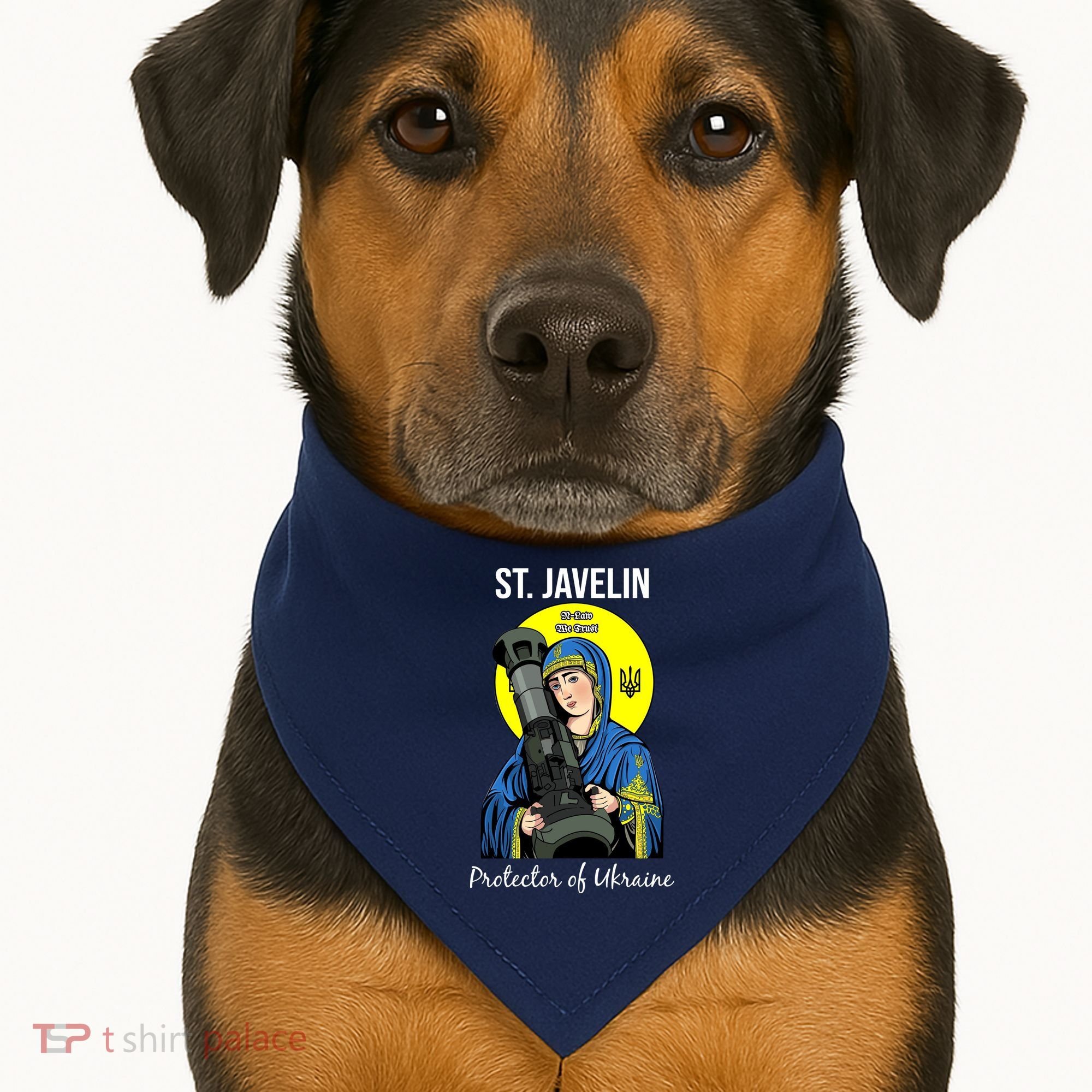 St. Javelin Protector Of Ukraine Support Stand With Ukraine USA-Made Doggie Bandana