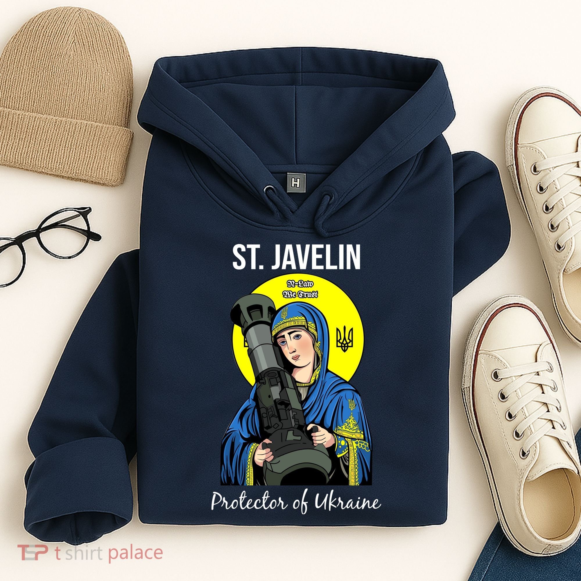 St. Javelin Protector Of Ukraine Support Stand With Ukraine Hoodie