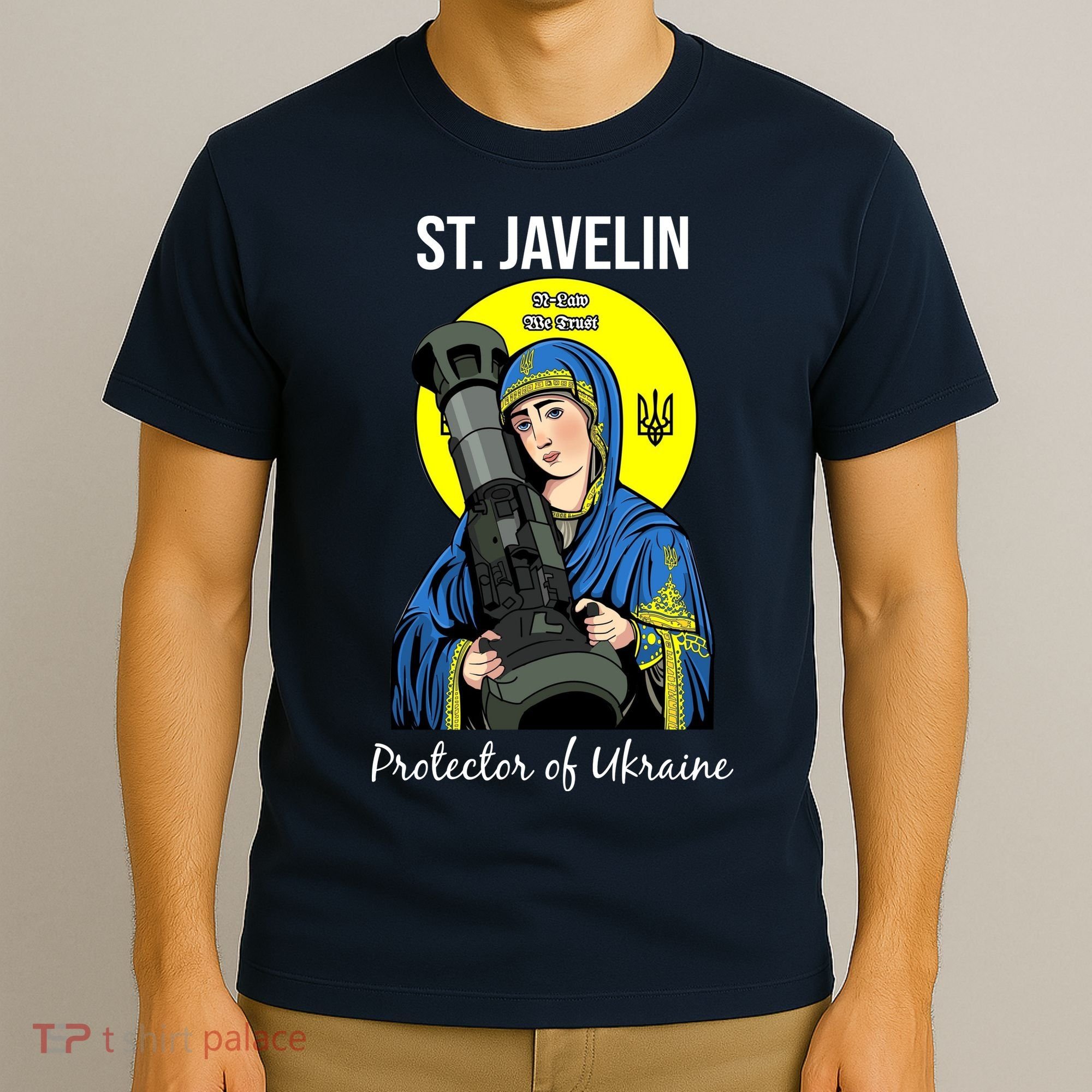 St. Javelin Protector Of Ukraine Support Stand With Ukraine T-Shirt