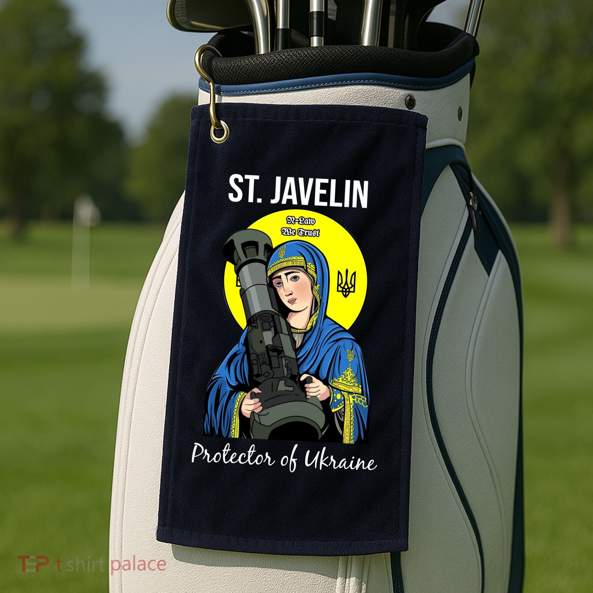 St. Javelin Protector Of Ukraine Support Stand With Ukraine Golf Towel