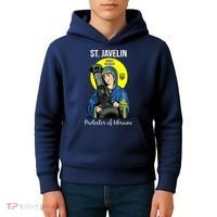 St. Javelin Protector Of Ukraine Support Stand With Ukraine Kids Hoodie thumb 4