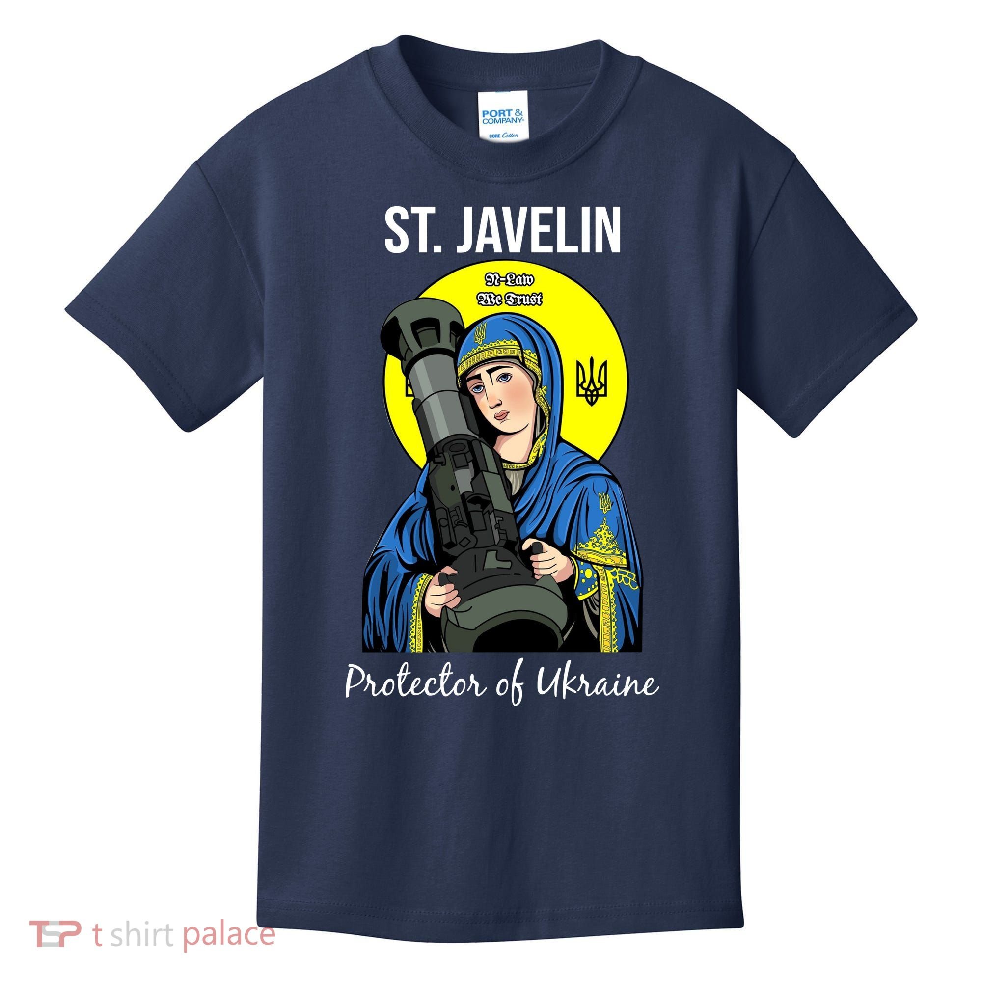 St. Javelin Protector Of Ukraine Support Stand With Ukraine Kids T-Shirt
