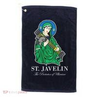 St. Javelin Protector Of Ukraine Golf Towel thumb 0