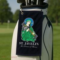 St. Javelin Protector Of Ukraine Golf Towel thumb 2