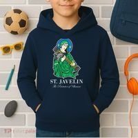 St. Javelin Protector Of Ukraine Kids Hoodie thumb 2