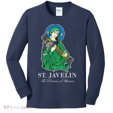 St. Javelin Protector Of Ukraine Kids Long Sleeve Shirt