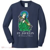 St. Javelin Protector Of Ukraine Kids Long Sleeve Shirt thumb 0