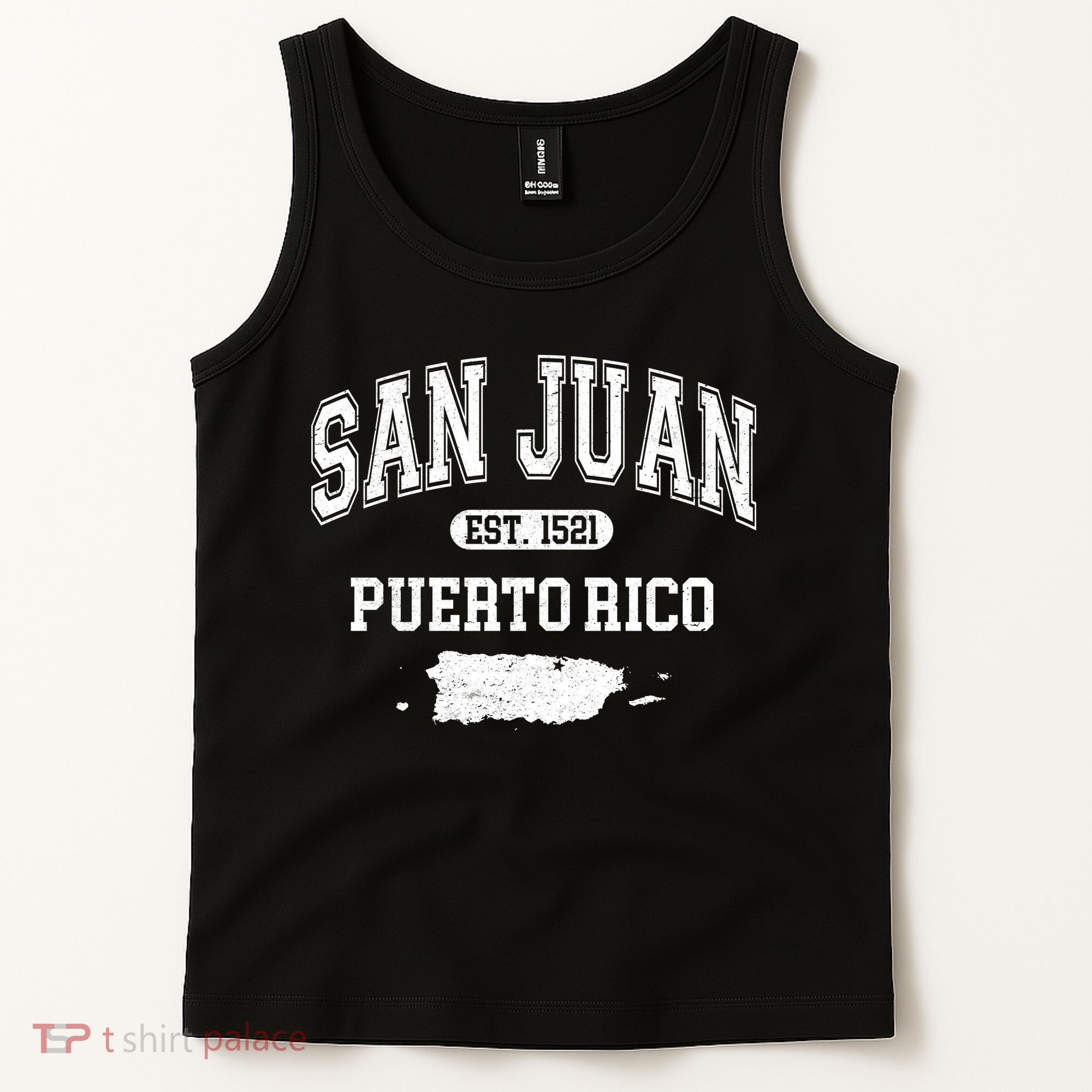 San Juan Puerto Rico Est 1521 Varsity Tank Top